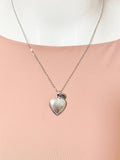 Stainless Steel Heart Locket Necklace, Keepsake Photo Frame, N4518