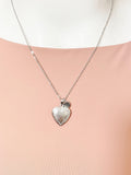 Stainless Steel Heart Locket Necklace, Keepsake Photo Frame, N4518
