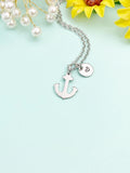 Silver Anchor Charm Necklace, N316
