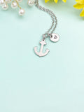 Silver Anchor Charm Necklace, N316