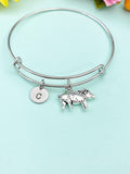 Silver Pig Charm Bracelet, N5424