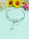 Silver Shovel Charm Bangle Bracelet, N221B
