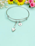 Silver Shovel Charm Bangle Bracelet, N221B