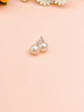 Natural Pearl Stud Earrings with 925 Sterling Silver Posts, N6773