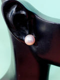 Natural Pearl Stud Earrings Sterling Silver, N6986