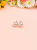 Natural Pearl Stud Earrings with 925 Sterling Silver Posts, N6773