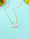 Gold Pearl Chain Stud Earrings, Dainty Drop Style, Elegant Gift for Her, N6886