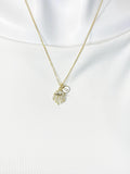 18K Gold Plated Jellyfish Cubic Zirconia Pendant Necklace, Ocean Gift Jewelry, N6893