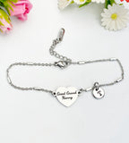 Great Grand Nanny Bracelet, Heart Charm Jewelry, Generational Family Gift for Her, D614