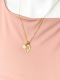18K Gold Plated Mama Heart Cubic Zirconia Pendant Necklace, Mother Gift Jewelry, N6900