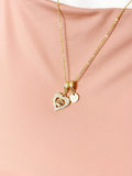 18K Gold Plated Crown Heart Clear Cubic Zirconia Pendant Necklace, Dainty Gift Jewelry, N6902