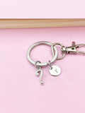 Question Mark Keychain, Initial Charm, Personalized Gift