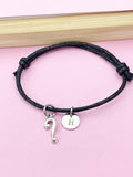 Silver Question Mark Punctuation Charm Bracelet – Curious Minimalist Gift Jewelry, N6202BC