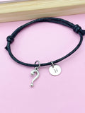Silver Question Mark Punctuation Charm Bracelet – Curious Minimalist Gift Jewelry, N6202BC