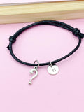 Silver Question Mark Punctuation Charm Bracelet – Curious Minimalist Gift Jewelry, N6202BC