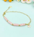 Natural Pink Opal Bracelet Gemstone Jewelry N4020