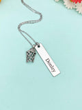 Silver Basketball Hoop Necklace, Gifts for Basketball Team, School Sport, D031