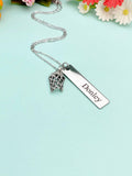 Silver Basketball Hoop Necklace, Gifts for Basketball Team, School Sport, D031