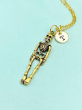 Gold Skeleton Necklace, N449G