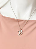 Silver Skates Shoe Charm Necklace, N5829
