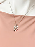 Silver Skates Shoe Charm Necklace, N5829