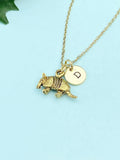 Gold Armadillo Animal Charm Necklace – Dainty Wildlife Lover Gift Jewelry, N471
