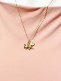 Gold Armadillo Animal Charm Necklace – Dainty Wildlife Lover Gift Jewelry, N471