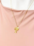 Candlestick Menorah Necklace – Gold Menorah Charm Peace Jewelry Gift, N5026