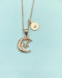 Rose Gold Moon Star Necklace – Celestial Charm Jewelry