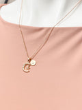 Rose Gold Celestial Moon Star Charm Necklace – Dainty Moon Star Gift Jewelry, N5773RG