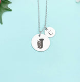Tuba Charm Necklace, Stainless Steel Musician Necklace, D499