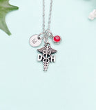 Dental Hygienist Caduceus Necklace – DH Gift Jewelry