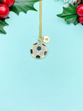 Gold Soccer Charm Necklace – Dainty Soccer Ball Pendant Athlete Gift Jewelry, N5865