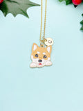Gold Shiba Dog Charm Necklace, N5905