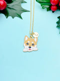 Gold Shiba Dog Charm Necklace, N5905
