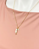Gold White Cat Charm Necklace – Cute Cat Pendant Pet Lover Gift Jewelry, N5506