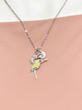 Ballet Dance Charm Necklace – Dainty Ballerina Dance Gift Jewelry, N228
