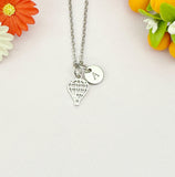 Silver Hot Air Balloon Necklace – Adventure & Wanderlust Charm Jewelry, N2341