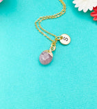 Rhodonite Necklace, Natural Gemstone Jewelry, N2801
