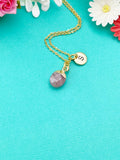Rhodonite Necklace, Natural Gemstone Jewelry, N2801
