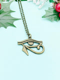 Egyptian Eye of Horus Charm Necklace – Protection Symbol Gift Jewelry, N670B