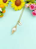 Gold Wire Wrap Teardrop Pearl Pendant Necklace – Dainty Gift Jewelry, N6799N
