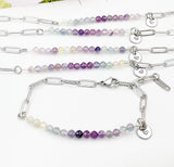 Fluorite Bracelet, Natural Gemstone Bracelet, N4766