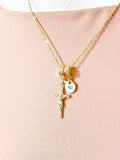 18K Gold Plated Cross Necklace AAA Cubic Zirconia Pendant – Faith Gift Jewelry, N6806
