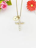 Gold Cross Cubic Zirconia Pendant Necklace – Faith Gift Jewelry, N6808