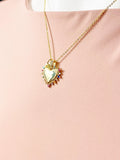 18K Gold Plated Heart Cubic Zirconia Pendant Necklace – Gift for Her, N6809