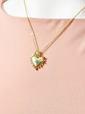 18K Gold Plated Heart Cubic Zirconia Pendant Necklace – Gift for Her, N6809