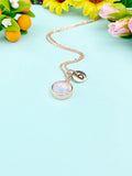 Rose Gold Opalite Necklace, N3433RG