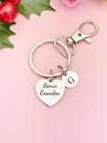 Bonus Grandpa Silver Heart Keychain – Sweet Grandfather Gift from Kids, D614