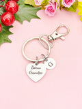 Bonus Grandpa Silver Heart Keychain – Sweet Grandfather Gift from Kids, D614